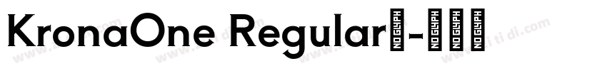 KronaOne Regular◆字体转换